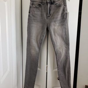 LOFT Gray Denim High rise Skinny Jeans 25p Petite